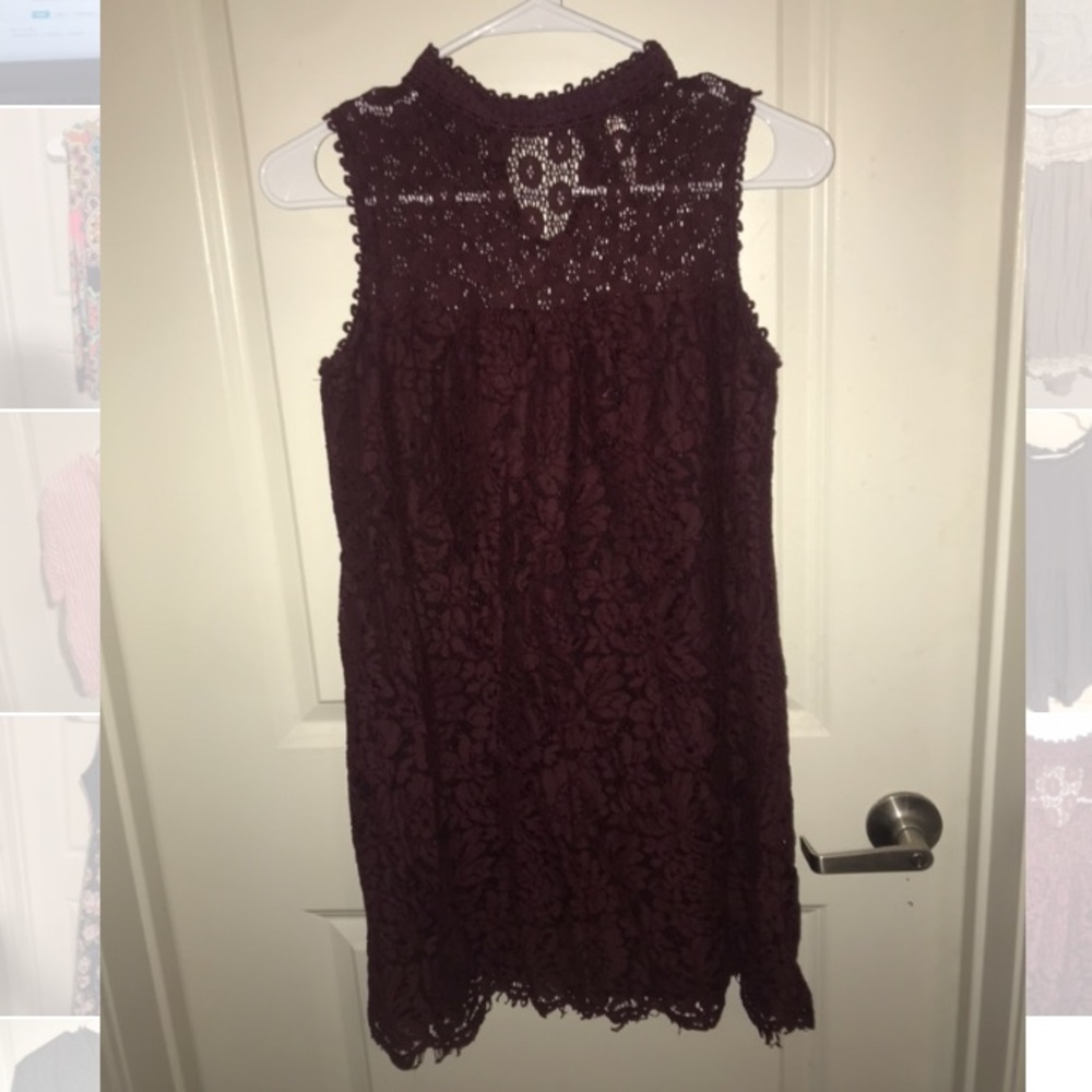 Maroon lace dress